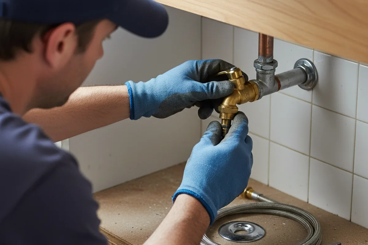 Shutoff valve and fitting work during Repiping in Oak City